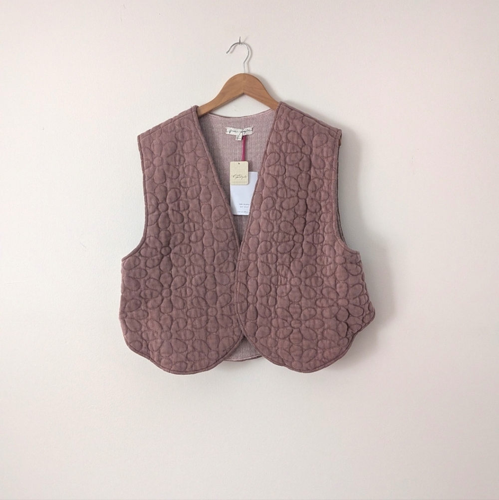 NWT! Free People Bali Folk Daisy Vest And Skirt Set Pink Rose M - Picture 2 of 8